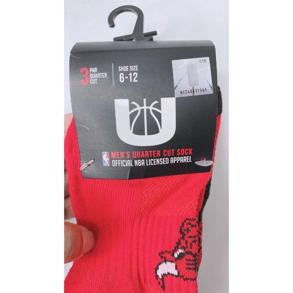 The Bulls Socks Chicago Bulls Official NBA Clothing Stars Bull Logo‎ 3 Pair - Picture 5 of 5